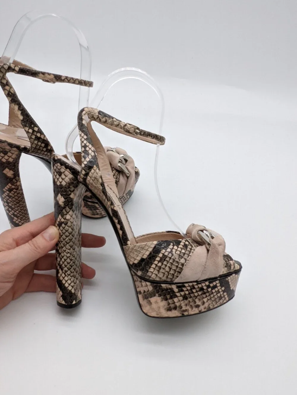 CASADEI Flora Hydra Platform Sandals Heels 37